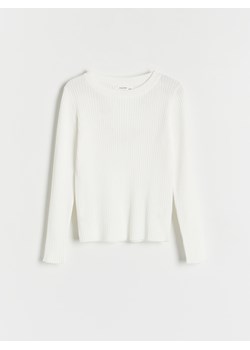 Reserved - Sweter w prążki - złamana biel ze sklepu Reserved w kategorii Swetry dziewczęce - zdjęcie 163591260