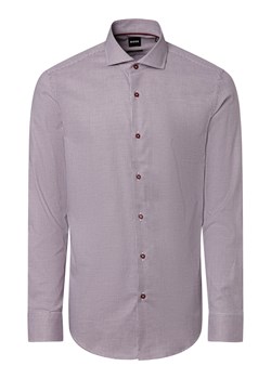BOSS Koszula męska Mężczyźni Slim Fit Bawełna bordowy wzorzysty ze sklepu vangraaf w kategorii Koszule męskie - zdjęcie 163601542