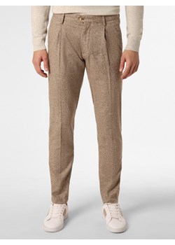 Tommy Hilfiger Spodnie z dodatkiem jedwabiu Mężczyźni beżowy marmurkowy ze sklepu vangraaf w kategorii Spodnie męskie - zdjęcie 163601582