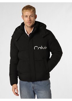 Calvin Klein Jeans Męska kurtka pikowana Mężczyźni czarny jednolity ze sklepu vangraaf w kategorii Kurtki męskie - zdjęcie 163601584