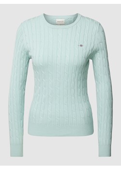 Sweter z dzianiny z wzorem warkocza ze sklepu Peek&Cloppenburg  w kategorii Swetry damskie - zdjęcie 163602914
