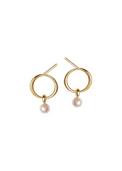 Kolczyki srebrne pozłacane z perłami - Pearls ze sklepu YES.pl w kategorii Kolczyki - zdjęcie 163622091