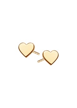 Kolczyki srebrne pozłacane - serce - Hearts ze sklepu YES.pl w kategorii Kolczyki - zdjęcie 163622152