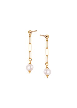 Kolczyki srebrne pozłacane z perłami - Pearls ze sklepu YES.pl w kategorii Kolczyki - zdjęcie 163622212