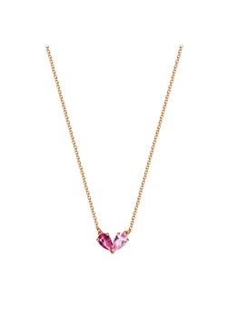 Naszyjnik srebrny pozłacany z cyrkoniami - serce - Sweet Love ze sklepu YES.pl w kategorii Naszyjniki - zdjęcie 163622473