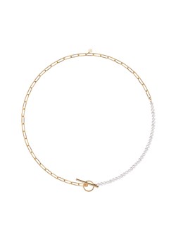 Naszyjnik srebrny pozłacany z perłami - Pearls ze sklepu YES.pl w kategorii Naszyjniki - zdjęcie 163622521