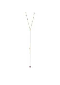Naszyjnik złoty z diamentami i kamieniem księżycowym - Cassiopeia ze sklepu YES.pl w kategorii Naszyjniki - zdjęcie 163623210