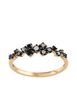 Pierścionek złoty z czarnymi diamentami - Midnight ze sklepu YES.pl w kategorii Pierścionki - zdjęcie 163623561