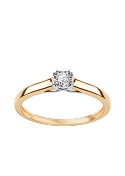 Pierścionek z różowego złota z diamentem ze sklepu YES.pl w kategorii Pierścionki - zdjęcie 163623702