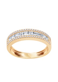 Pierścionek złoty z topazami i diamentami - Daylight ze sklepu YES.pl w kategorii Pierścionki - zdjęcie 163623774
