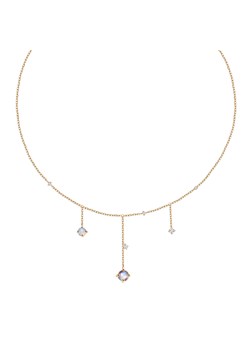 Naszyjnik złoty z diamentami, opalami, topazem i kamieniem księżycowym - Cassiopeia ze sklepu YES.pl w kategorii Naszyjniki - zdjęcie 163624604