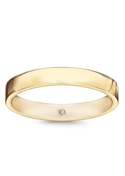 Obrączka złota z diamentem - Forever ze sklepu YES.pl w kategorii Obrączki - zdjęcie 163624774