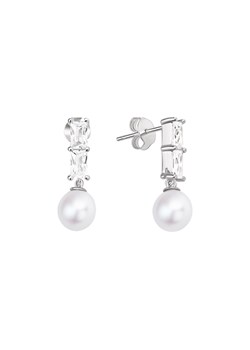 Kolczyki srebrne z perłami i cyrkoniami - Pearls of Sky ze sklepu YES.pl w kategorii Kolczyki - zdjęcie 163625720