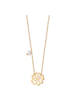 Naszyjnik srebrny pozłacany z perłą - kwiat - Blossom ze sklepu YES.pl w kategorii Naszyjniki - zdjęcie 163626221