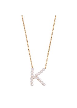 Naszyjnik srebrny pozłacany z perłami - litera K - Pearls ze sklepu YES.pl w kategorii Naszyjniki - zdjęcie 163626241