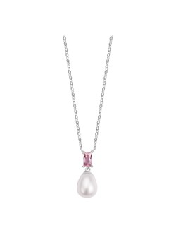 Naszyjnik srebrny z perłą i cyrkonią - Pearls of Sky ze sklepu YES.pl w kategorii Naszyjniki - zdjęcie 163626311