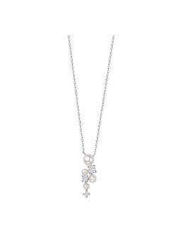 Naszyjnik srebrny z perłami i cyrkoniami - Pearls of Sky ze sklepu YES.pl w kategorii Naszyjniki - zdjęcie 163626314