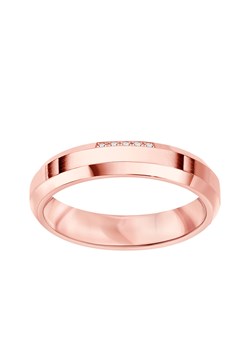 Obrączka z różowego złota z diamentami ze sklepu YES.pl w kategorii Obrączki - zdjęcie 163626560