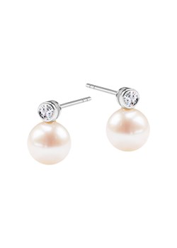 Kolczyki srebrne z perłami i cyrkoniami - Pearls of Sky ze sklepu YES.pl w kategorii Kolczyki - zdjęcie 163626610