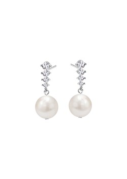 Kolczyki srebrne z perłami i cyrkoniami - Pearls of Sky ze sklepu YES.pl w kategorii Kolczyki - zdjęcie 163626611