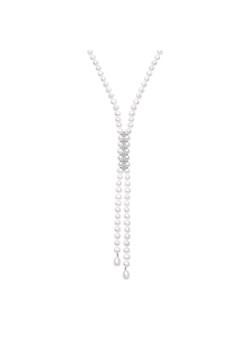 Naszyjnik z pereł z cyrkoniami - Pearls ze sklepu YES.pl w kategorii Naszyjniki - zdjęcie 163626650