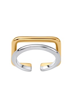 Pierścionek srebrny pozłacany - Simple ze sklepu YES.pl w kategorii Pierścionki - zdjęcie 163626754