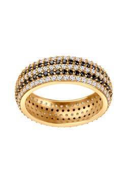 Pierścionek srebrny pozłacany z cyrkoniami - Scarlet ze sklepu YES.pl w kategorii Pierścionki - zdjęcie 163626870
