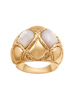 Pierścionek złoty z masą perłową ze sklepu YES.pl w kategorii Pierścionki - zdjęcie 163627494