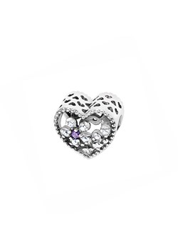 Beads srebrny z cyrkoniami - serce - Dots ze sklepu YES.pl w kategorii Zawieszki - zdjęcie 163628011