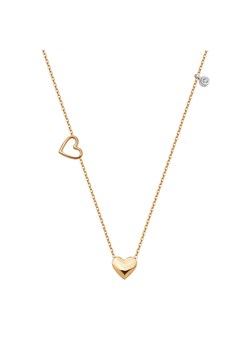 Naszyjnik z dwukolorowego złota z diamentem - serce ze sklepu YES.pl w kategorii Naszyjniki - zdjęcie 163629554