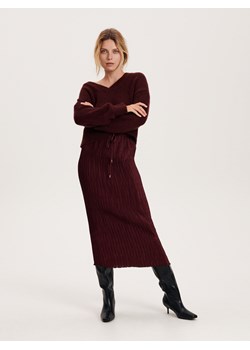 Reserved - Sweter z miękkiej dzianiny - kasztanowy ze sklepu Reserved w kategorii Swetry damskie - zdjęcie 163631421
