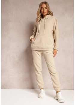 Beżowy 2-częściowy Komplet Dresowy z Bluzą i Spodniami Maddeve ze sklepu Renee odzież w kategorii Dresy damskie - zdjęcie 163632912