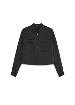 Cropp - Czarna koszula z długim rękawem - czarny ze sklepu Cropp w kategorii Koszule damskie - zdjęcie 163637344