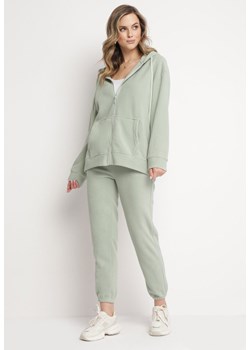 Zielony 2-częściowy Komplet Dresowy z Bluzą i Spodniami Hypandra ze sklepu Born2be Odzież w kategorii Dresy damskie - zdjęcie 163646202