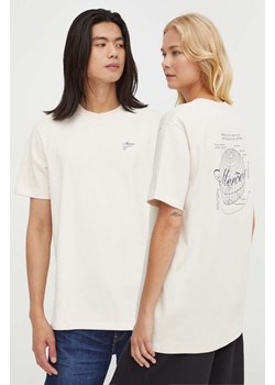 Mercer Amsterdam t-shirt bawełniany kolor beżowy z nadrukiem ze sklepu ANSWEAR.com w kategorii T-shirty męskie - zdjęcie 163650913