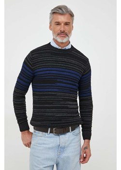 Sisley sweter z domieszką wełny męski kolor szary ze sklepu ANSWEAR.com w kategorii Swetry męskie - zdjęcie 163652053