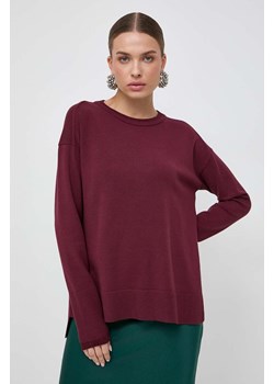 Marella sweter damski kolor bordowy lekki ze sklepu ANSWEAR.com w kategorii Swetry damskie - zdjęcie 163652280