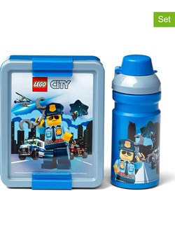 LEGO 2-częściowy zestaw &quot;Lego City&quot; w kolorze niebieskim na lunch ze sklepu Limango Polska w kategorii Pojemniki kuchenne - zdjęcie 163666780