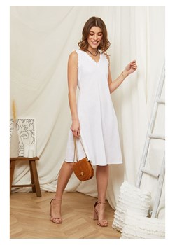 Rodier Lin Lniana sukienka w kolorze białym ze sklepu Limango Polska w kategorii Sukienki - zdjęcie 163670741