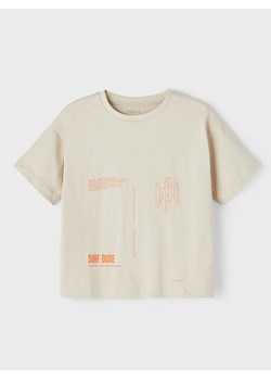 name it Koszulka &quot;Hictor&quot; w kolorze beżowym ze sklepu Limango Polska w kategorii T-shirty chłopięce - zdjęcie 163686401