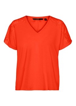 Vero Moda Koszulka &quot;June&quot; w kolorze pomarańczowym ze sklepu Limango Polska w kategorii Bluzki damskie - zdjęcie 163687733