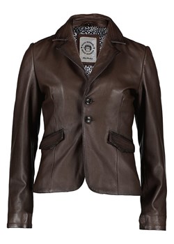 BLUE MONKEY Skórzana kurtka w kolorze brązowym ze sklepu Limango Polska w kategorii Kurtki damskie - zdjęcie 163699813