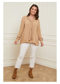 Curvy Lady Bluzka w kolorze beżowym ze sklepu Limango Polska w kategorii Bluzki damskie - zdjęcie 163702700