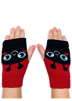 Denokids Ocieplacze &quot;Ladybug&quot; w kolorze czarno-czerwonym ze sklepu Limango Polska w kategorii Rękawiczki dziecięce - zdjęcie 163703871