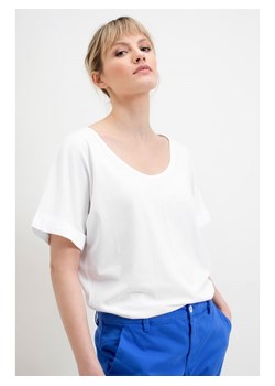 Josephine &amp; Co Lniana koszulka w kolorze białym ze sklepu Limango Polska w kategorii Bluzki damskie - zdjęcie 163728292