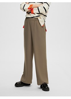SELECTED FEMME Spodnie &quot;Tinni - Relaxed&quot; w kolorze khaki ze sklepu Limango Polska w kategorii Spodnie damskie - zdjęcie 163730363