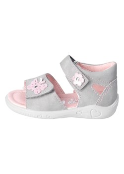 PEPINO Skórzane sandały w kolorze jasnoszaro-różowym ze sklepu Limango Polska w kategorii Sandały dziecięce - zdjęcie 163732280
