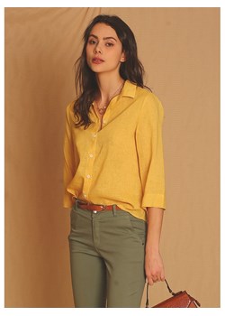 Le Jardin du Lin Lniana bluzka w kolorze żółtym ze sklepu Limango Polska w kategorii Koszule damskie - zdjęcie 163735692
