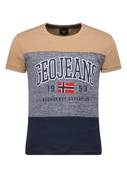 Geographical Norway Koszulka w kolorze beżowo-szarym ze sklepu Limango Polska w kategorii T-shirty męskie - zdjęcie 163738093