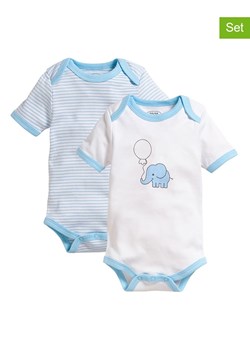 Playshoes Body (2 szt.) w kolorze błękitnym i białym ze sklepu Limango Polska w kategorii Body niemowlęce - zdjęcie 163744923